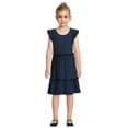 thumbnail image 1 of Wonder Nation Girls Ruffle Ribbed Dress, Size 4-18 & Plus, 1 of 5