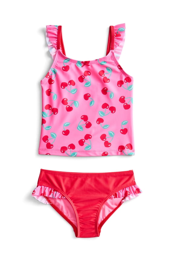 Girls Ruffle Tankini Swimsuit, 2-Piece, Sizes 4-18