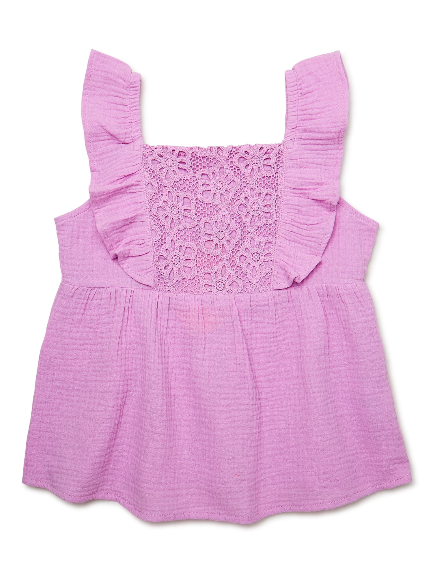 Wonder Nation Girls Ruffled Sleeveless Top, Sizes 4-18 & Plus - Walmart.com