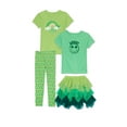thumbnail image 1 of Wonder Nation Girls Saint Patrick's Day Graphic Tee, Leggings and Skirt Outfit Set, 4-Piece, Sizes 4-18, 1 of 5
