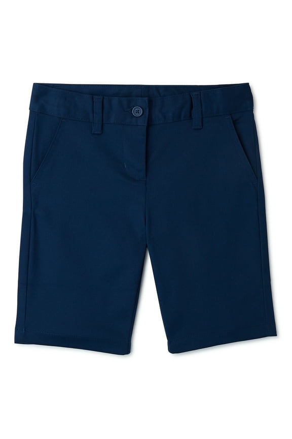 Girls School Uniform Bermuda Shorts, Sizes 4-16 & 8-20 Plus