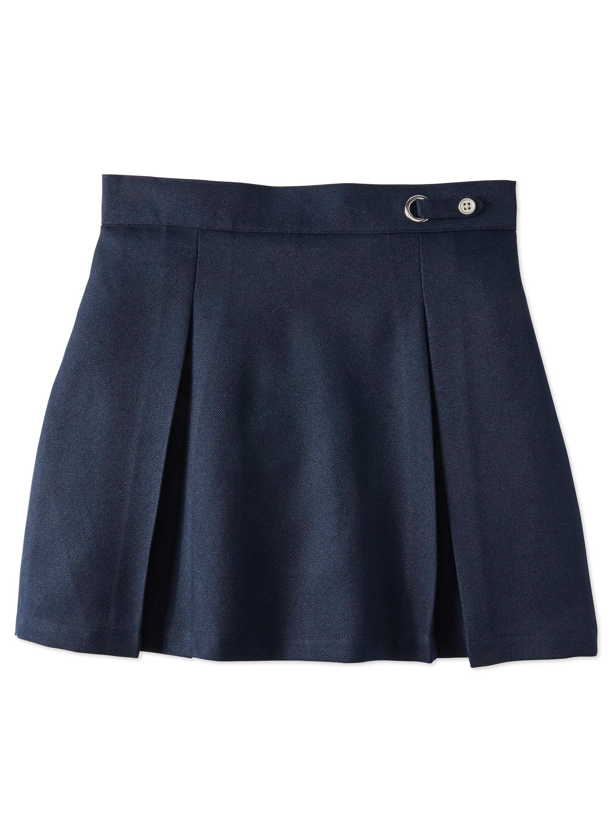 Wonder Nation Girls School Uniform Button Side Tab Scooter Skirt, Sizes 4-16 & Plus - image 1 of 4