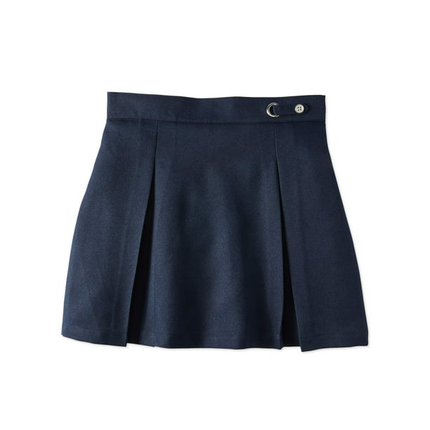 Wonder Nation Girls School Uniform Button Side Tab Scooter Skirt, Sizes ...