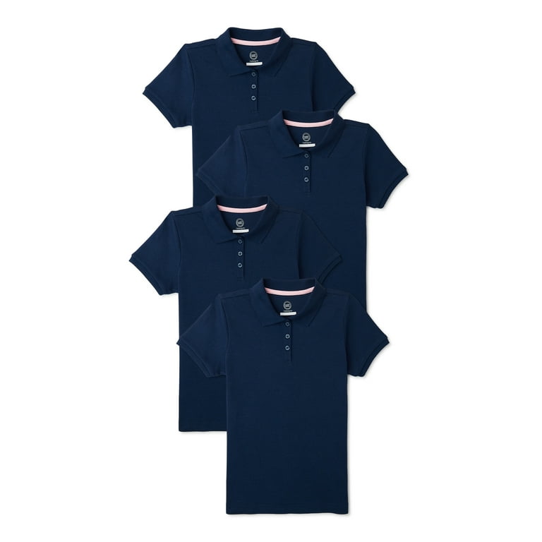 Girls navy blue 2025 polo shirts