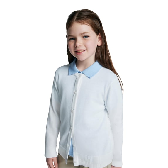 Wonder Nation Girls School Uniform Knit Cardigan Sweater, Sizes 4-18