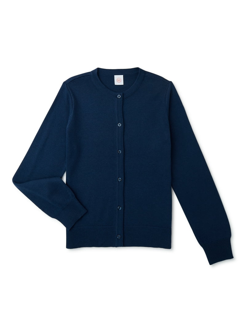 Wonder Nation Girls School Uniform Knit Cardigan Sweater