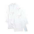 thumbnail image 1 of Wonder Nation Girls School Uniform Long Sleeve Interlock Polo Shirt, 4-Pack, Sizes 4-18, 1 of 3