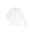 thumbnail image 1 of Wonder Nation Girls School Uniform Long Sleeve Interlock Polo, 1 of 3