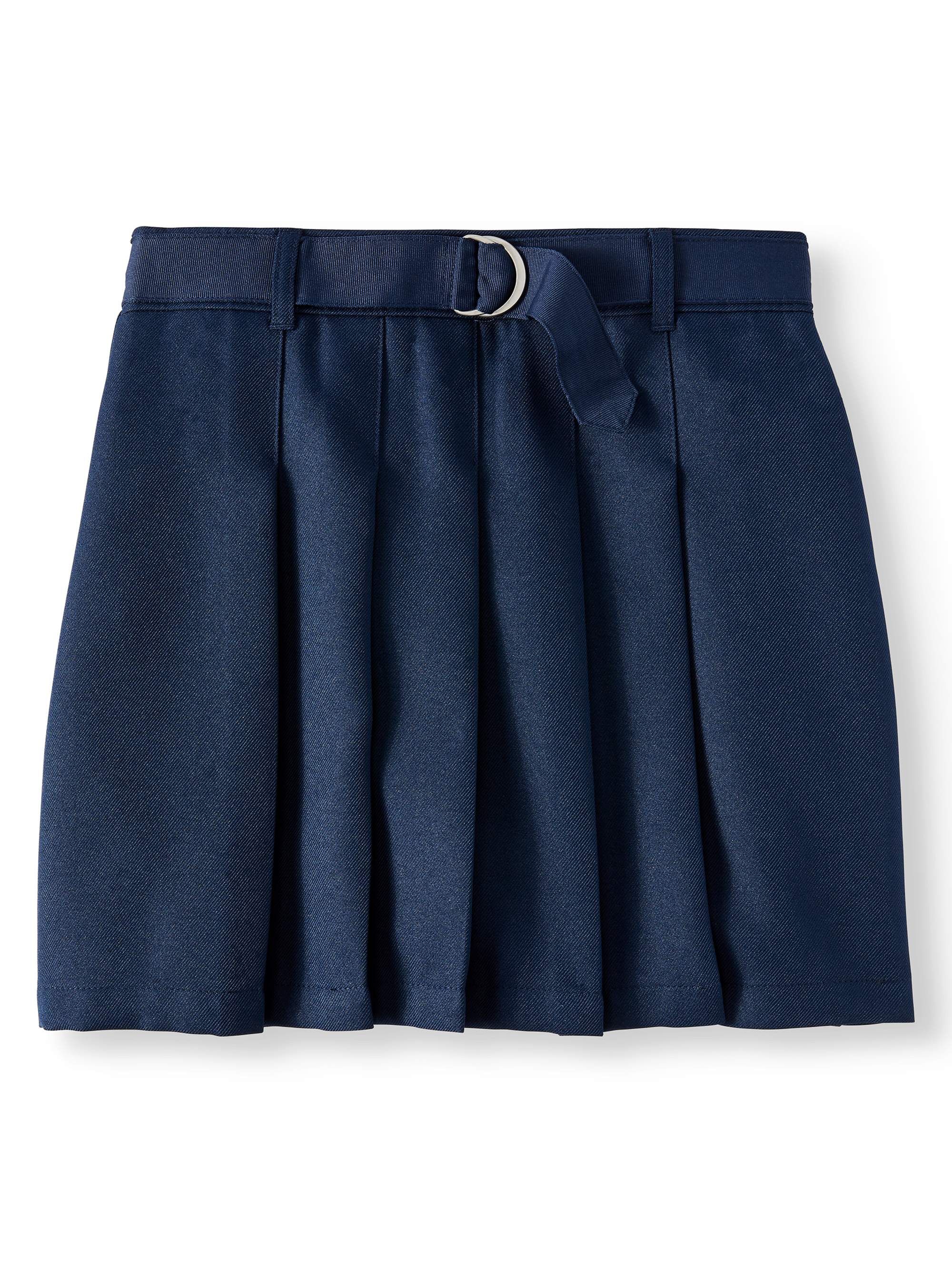 Wonder Nation Girls School Uniform Pleated Belted Scooter Skirt, Sizes 4-16 & Plus - image 1 of 3