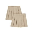 thumbnail image 1 of Wonder Nation Girls School Uniform Pleated Ruffle Scooter Skirt, 2-Pack, Sizes 4-16, 1 of 3
