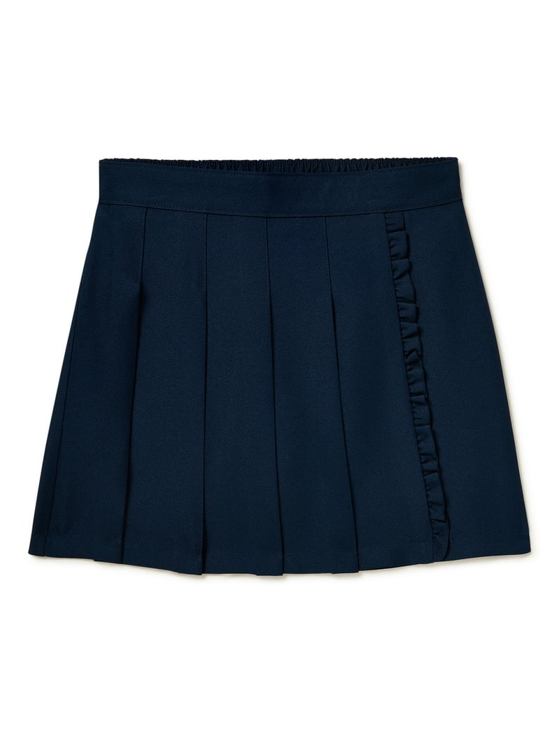 Wonder Nation Girls School Uniform Pleated Ruffle Scooter