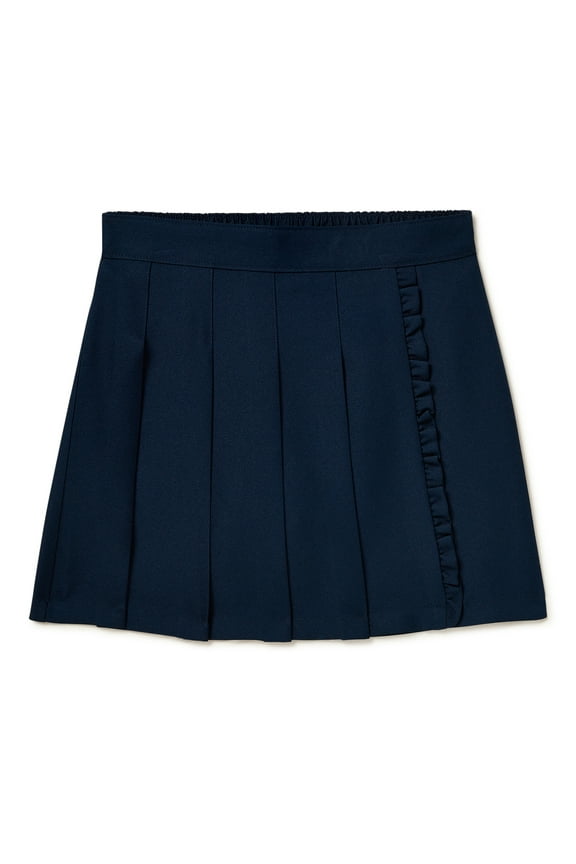 Girls School Uniform Pleated Ruffle Scooter Skirt, Sizes 4-16 & 8-18 Plus