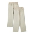 Wonder Nation Girls School Uniform Pull On Pants, 2Pack, Sizes 416