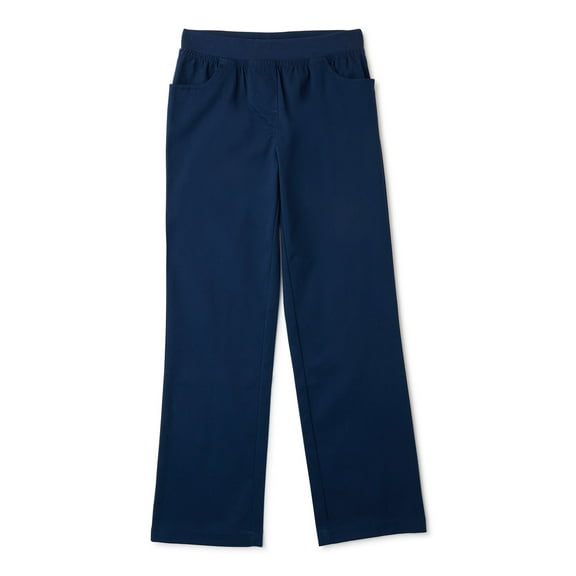 Wonder Nation Girls School Uniform Pull On Pants, Sizes 4-16 & Plus