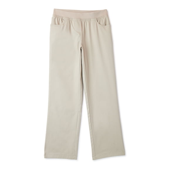 Wonder Nation Girls School Uniform Pull On Pants, Sizes 4-16 & Plus
