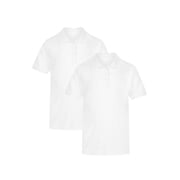 Wonder Nation Girls School Uniform Short Sleeve Performance Polo Shirt, 2-Pack, Sizes 4-18