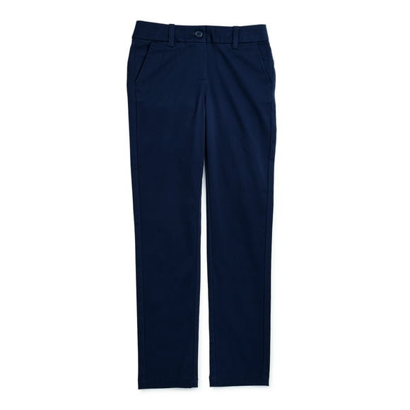 Wonder Nation Girls School Uniform Skinny Pants, Sizes 4-20 & Plus