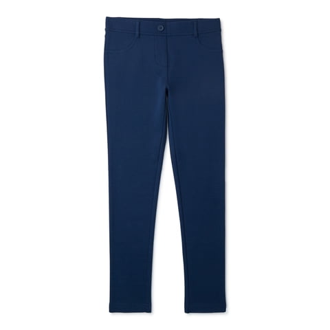 Girls School Uniform Stretch Ponte Knit Leggings, Sizes 4-16 & 8-20 Plus