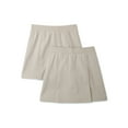 thumbnail image 1 of Wonder Nation Girls School Uniform Stretch Ponte Knit Scooter Skirt, 2-Pack, Sizes 4-16, 1 of 3