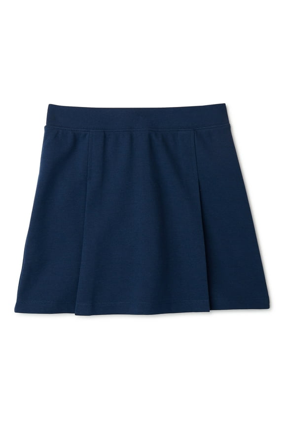 Girls School Uniform Stretch Ponte Knit Scooter Skirt, Sizes 4-16 & 8-18 Plus