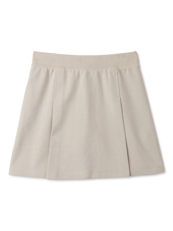 Girls School Uniform Stretch Ponte Knit Scooter Skirt, Sizes 4-16 & 8-18 Plus