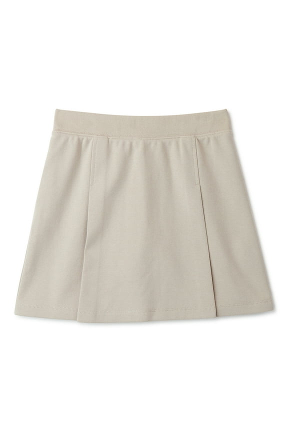 Girls School Uniform Stretch Ponte Knit Scooter Skirt, Sizes 4-16 & 8-18 Plus