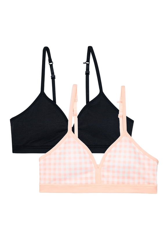 Girls Seamless Bra, 2-Pack, Sizes XS-XXL
