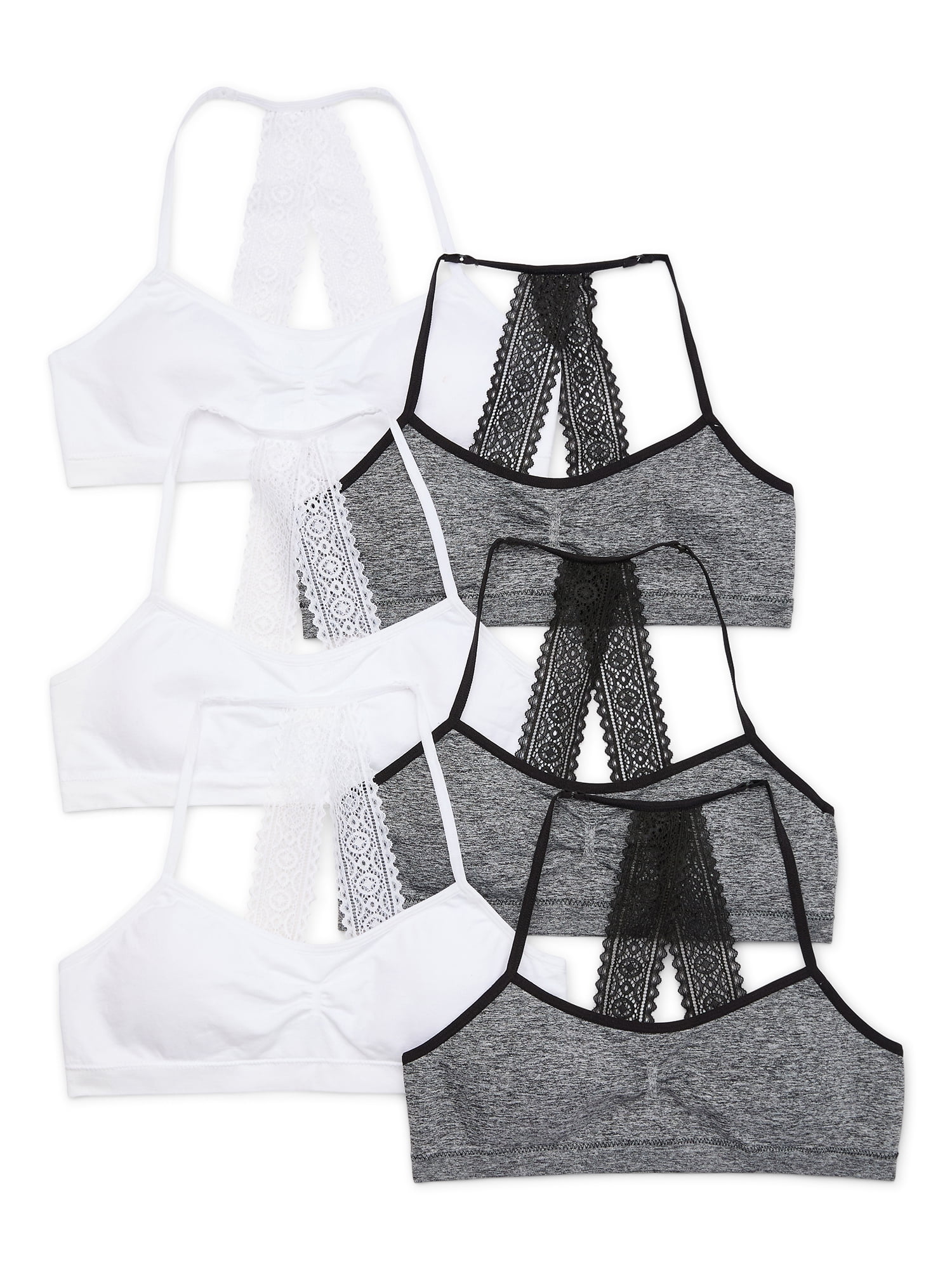 Wonder Nation Girls Seamless Bra, 6-Pack, Sizes 30-38