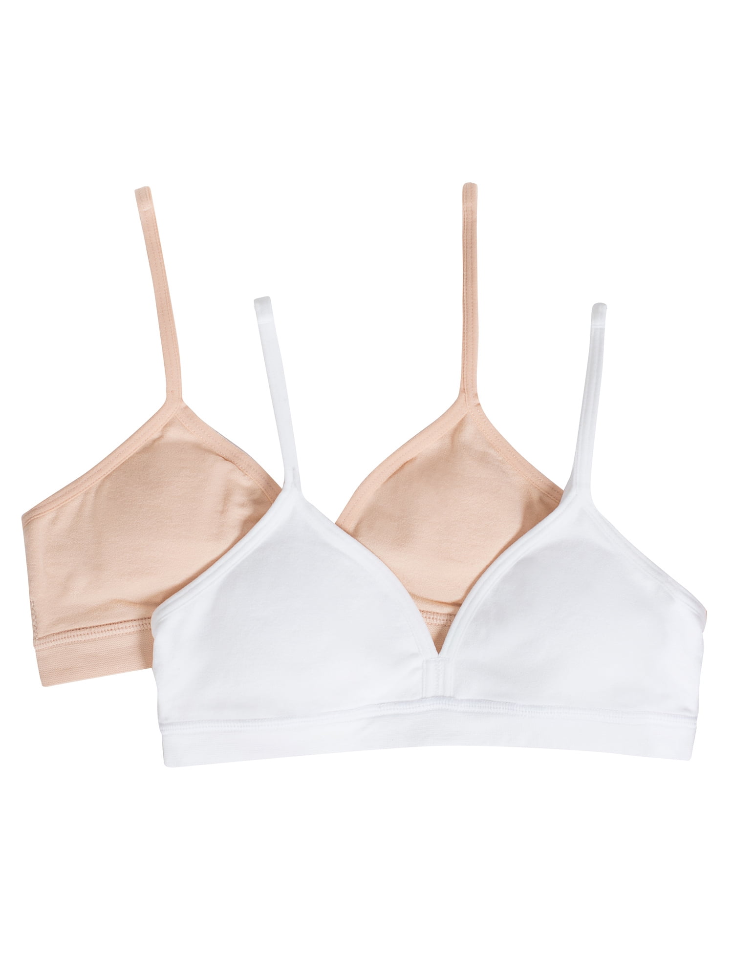 Wonder Nation Girls Seamless Bralette 2-Pack, Sizes 28-36