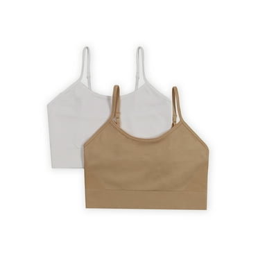 Wonder Nation Girls Seamless Cami Bra, 2-Pack, Sizes XS-XXL
