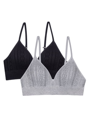 Girls Structured Bra 2-Pack, Sizes 30A -38A