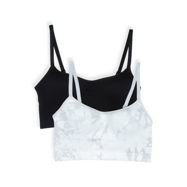 Wonder Nation Girls' Seamless Molded Longline Bra, 2-pack, Sizes XS-2XL