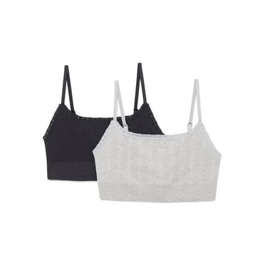 Wonder Nation Girls Seamless Pointelle Bralette, 2-Pack, Sizes XS-XXL