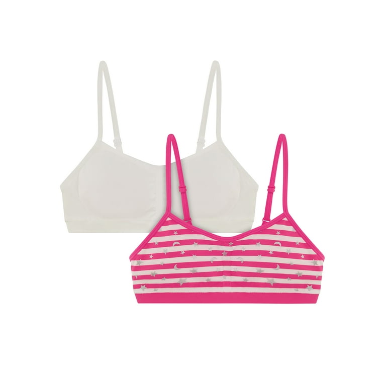 Wonder Nation Girls Seamless Bra, 2-Pack, Sizes S-XXL 