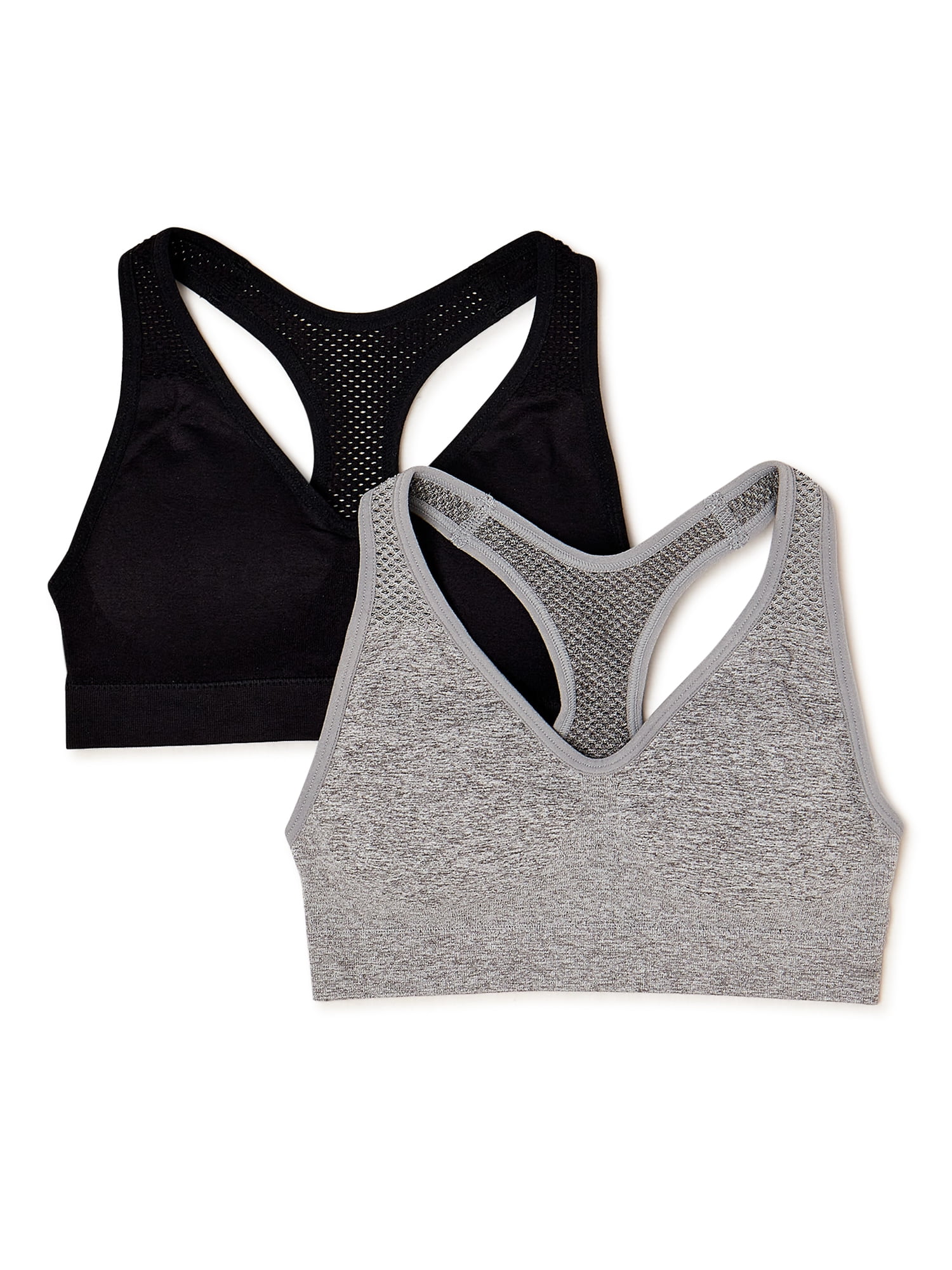Wonder Nation Girls' Seamless Racerback Recycled Sports Bra, 2