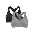 thumbnail image 1 of Wonder Nation Girls' Seamless Racerback Recycled Sports Bra, 2-Pack, Sizes XS-XXL, 1 of 4