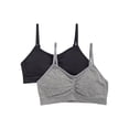 thumbnail image 1 of Wonder Nation Girls' Seamless Ruched Recycled Bra, 2-Pack, Sizes XS-2XL, 1 of 4
