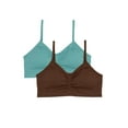 thumbnail image 1 of Wonder Nation Girls' Seamless Ruched Recycled Bra, 2-Pack, Sizes XS-2XL, 1 of 3
