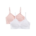 thumbnail image 1 of Wonder Nation Girls' Seamless Ruched Recycled Bra, 2-Pack, Sizes XS-2XL, 1 of 4