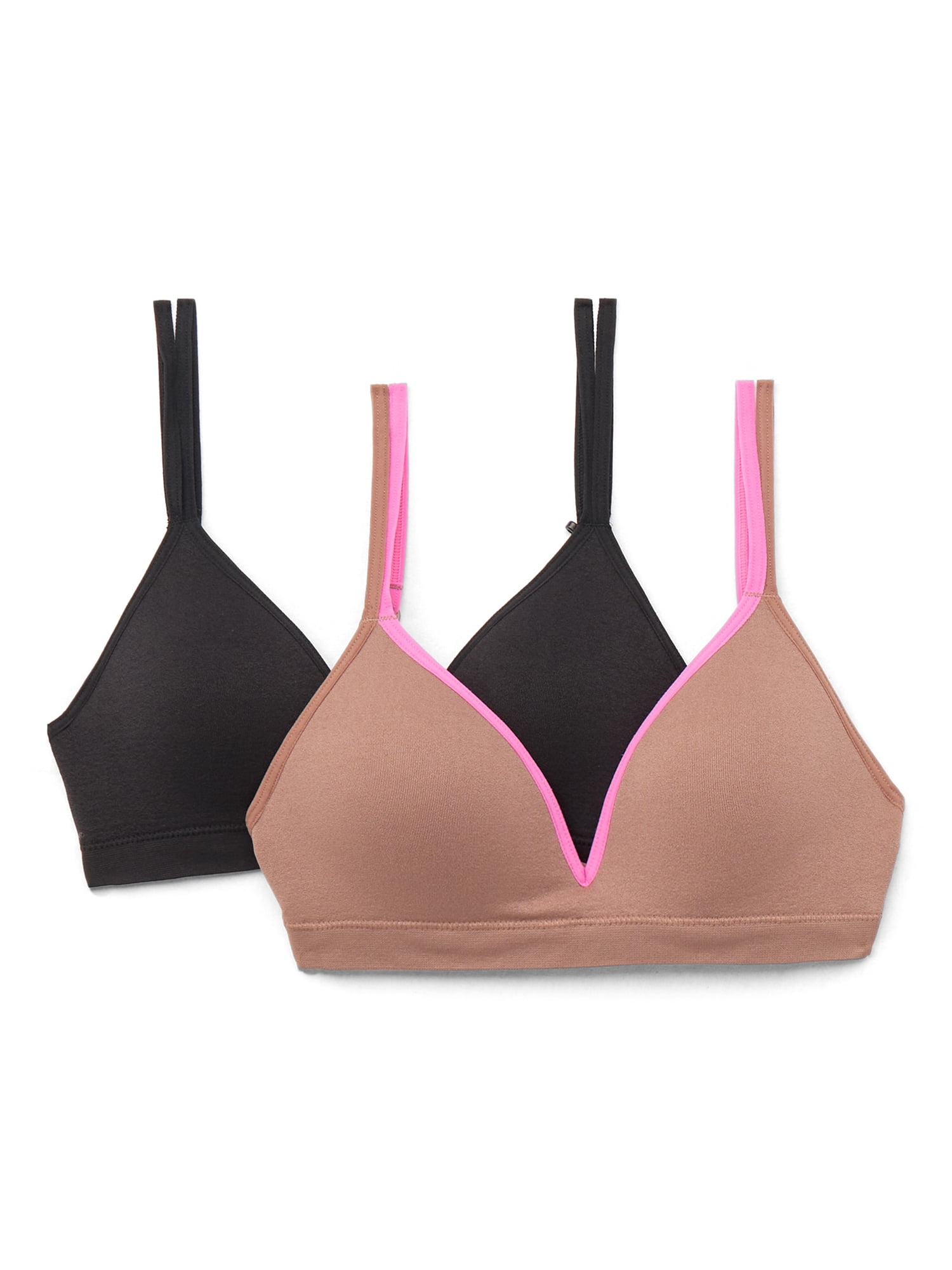 Wonder Nation Girls Seamless T-Shirt Bra, 2-Pack, Sizes 30-38