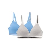 Wonder Nation Girls Seamless Triangle Wireless Bra, 2-Pack, Sizes 30-38