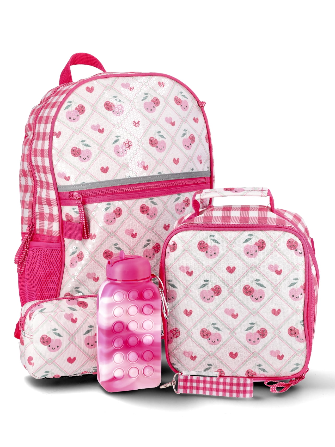Wonder Nation Girls Sequin Cherry Gingham 17