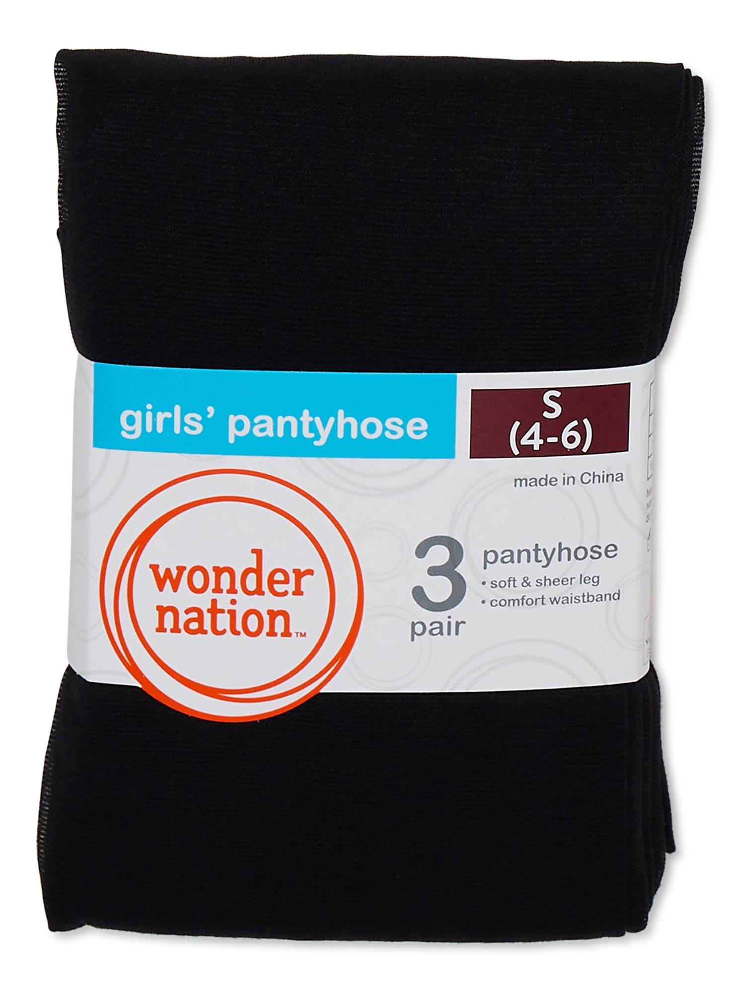 Wonder Nation Girls' Sheer Pantyhose, 3 pack, Sizes 4-16 - Walmart.com