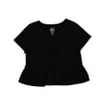 thumbnail image 1 of Wonder Nation Girls Short Sleeve Bow Front Top, Sizes 4-18 & Plus, 1 of 4