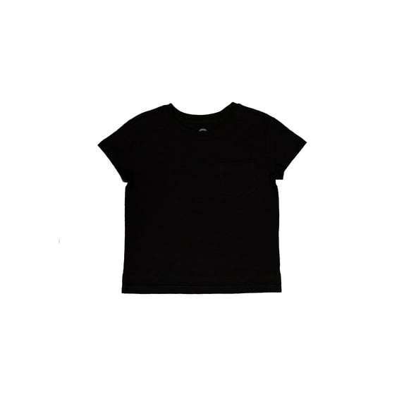 Wonder Nation Girls Short Sleeve Boxy Pocket Tee, Sizes 4-18 & Plus