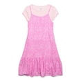 thumbnail image 1 of Wonder Nation Girls Printed Cami Dress with Short-Sleeves, Sizes 4-18 & Plus, 1 of 3