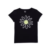 Wonder Nation Girls Short Sleeve Embellished T-Shirts, Sizes 4-18 & Plus