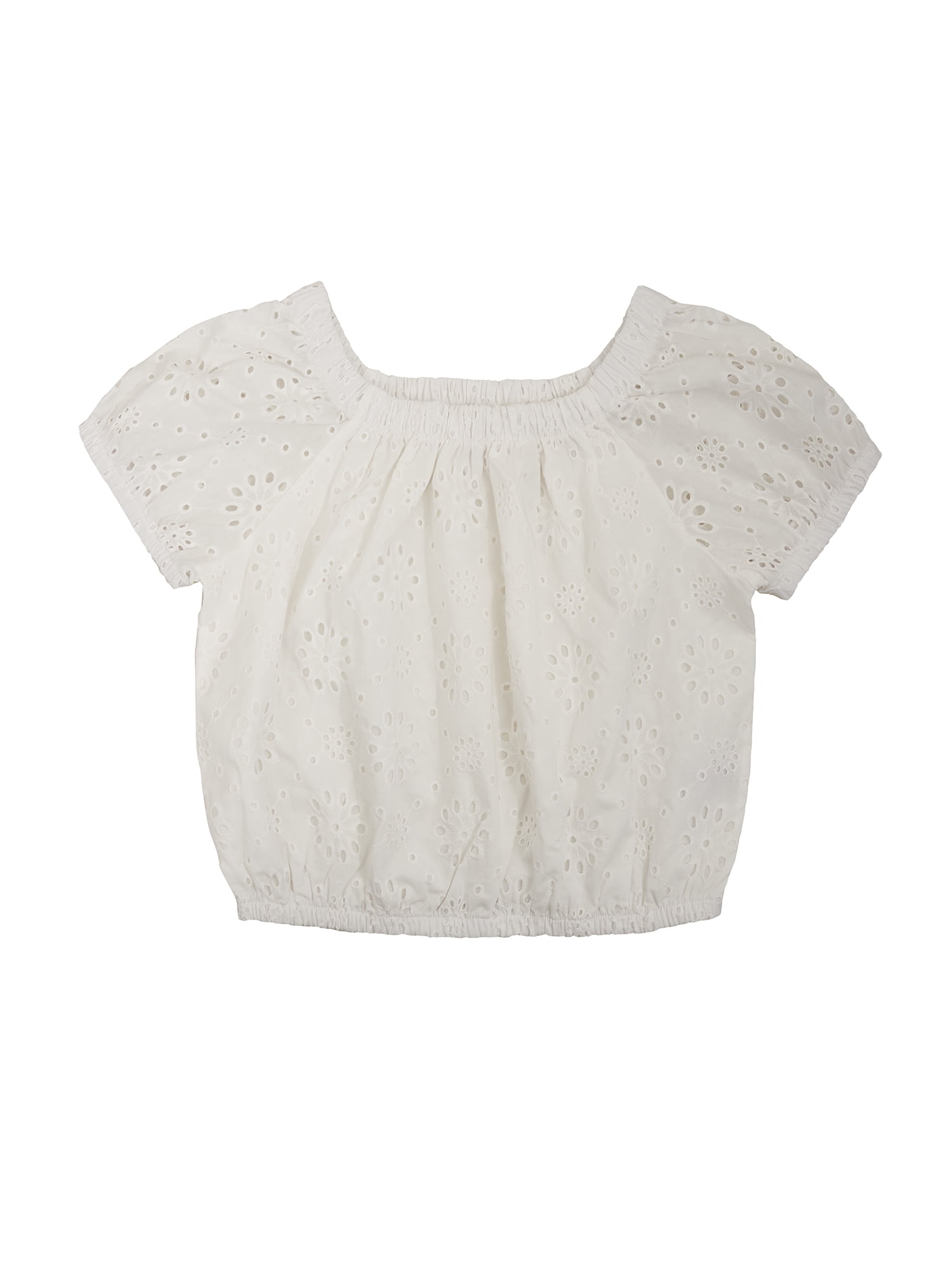 Eyelet Puff Sleeve Top main image 1