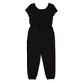 thumbnail image 1 of Wonder Nation Girls Knit Cargo Jumpsuit with Short Sleeves, Sizes 4-18 & Plus, 1 of 6