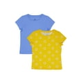 thumbnail image 1 of Wonder Nation Girls Short Sleeve Kid Tough T-Shirt, 2-Pack, Sizes 4-18 & Plus, 1 of 5